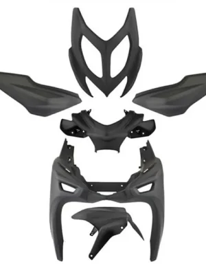 Aktuell Verkleidungsset Schwarz Matt für Yamaha Aerox & MBK Nitro 50 ab 2013