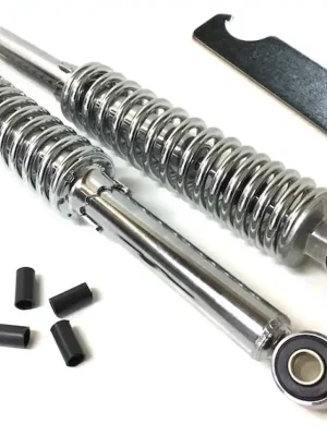310mm Chrom Stoßdämpfer Satz + Einstellschlüssel für Mofa Moped Mokick Nur Für Kurze Zeit