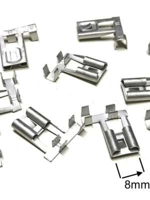 10x Flachstecker 90° gewinkelt mit Rastnase 8 mm für Roller Mofa Moped Neue Ware