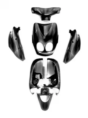 7-teiliges Verkleidungsset Schwarz für Yamaha Neos MBK Ovetto 50 ab 2007 Schneller Versand