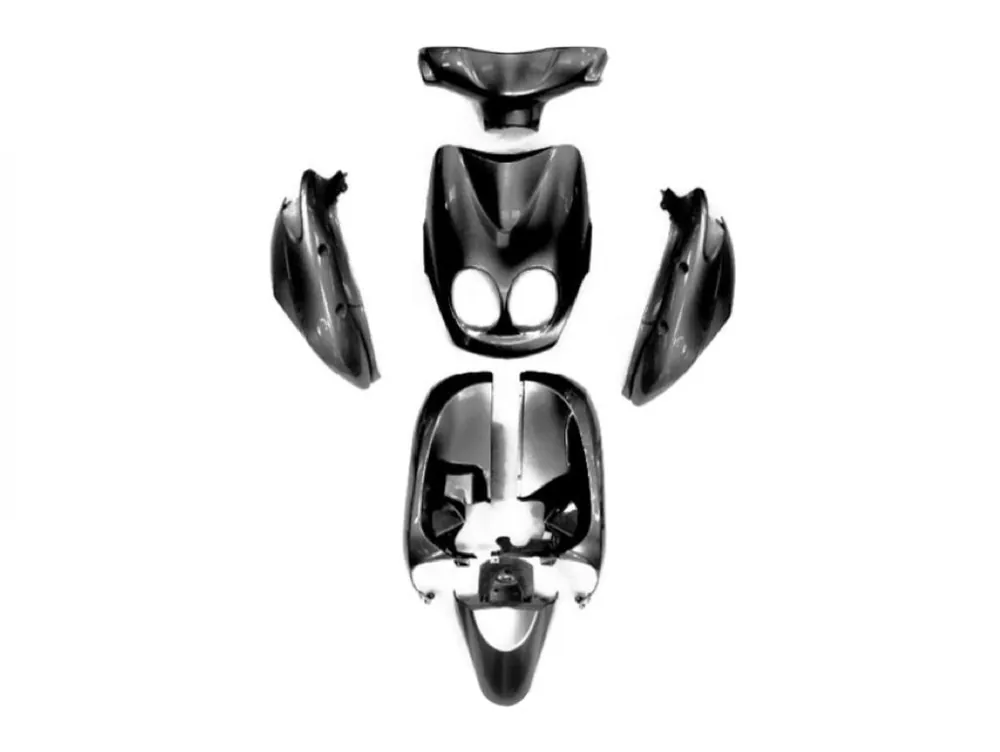 7-teiliges Verkleidungsset Schwarz für Yamaha Neos MBK Ovetto 50 ab 2007 Schneller Versand