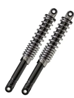 360mm Stoßdämpfer Verstärkt Satz Schwarz Chrom für Mofa Moped Direkt Vom Hersteller