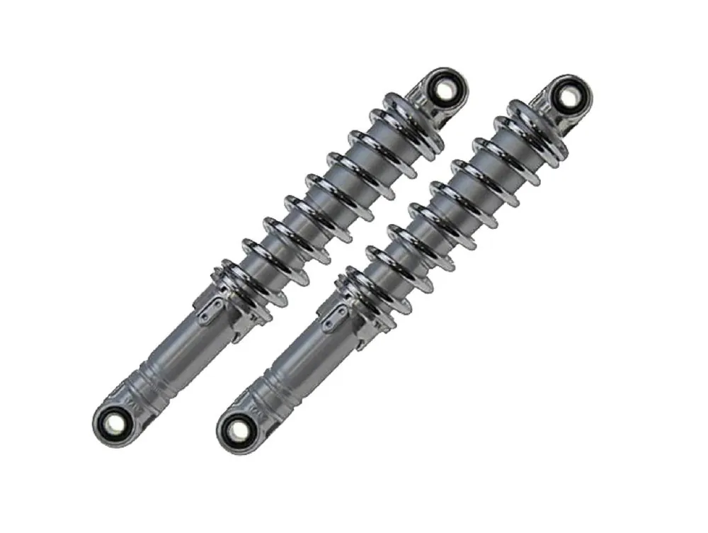300mm Stoßdämpfer Federbeine Satz Grau Chrom für Mofa Moped Einstellbar Bestpreis