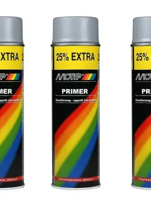 Garantierte Lieferung 3x 500ml MOTIP Grundierung Grau Primer Spray für Auto Metall