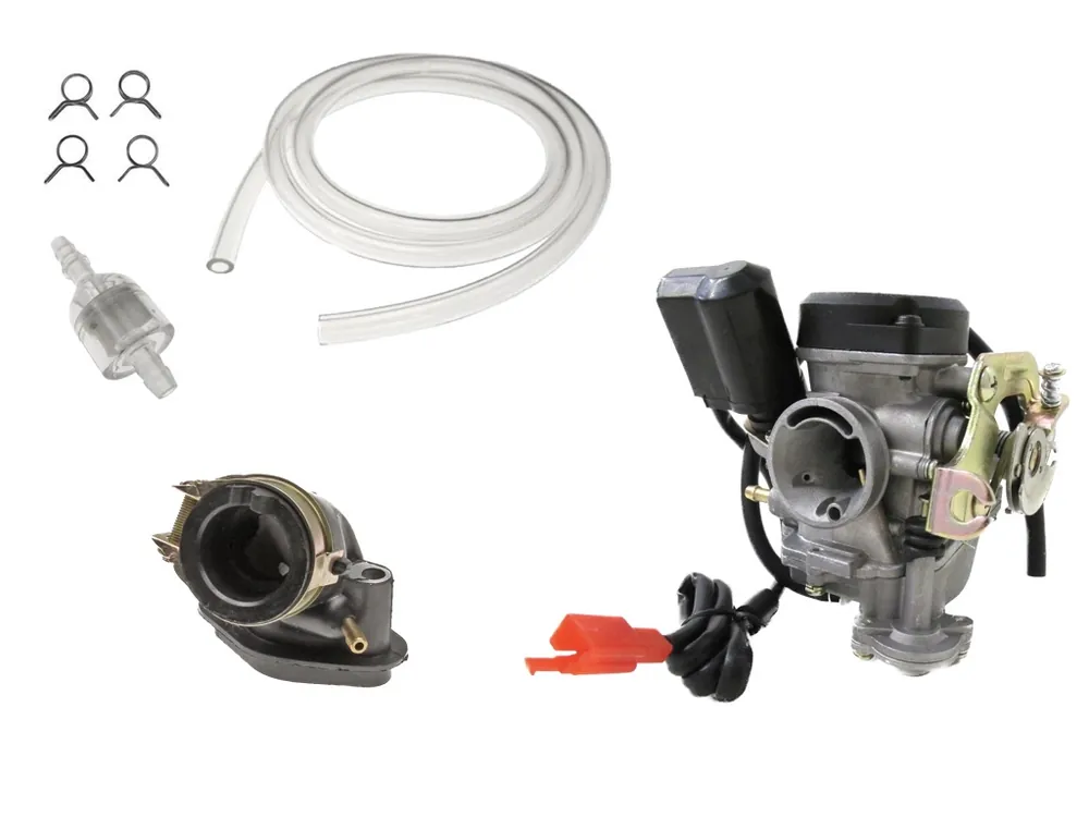 Vergaser Ansaugstutzen Benzinschlauch Set für Rex RS 400 450 460 500 50ccm GY6 Must-Have