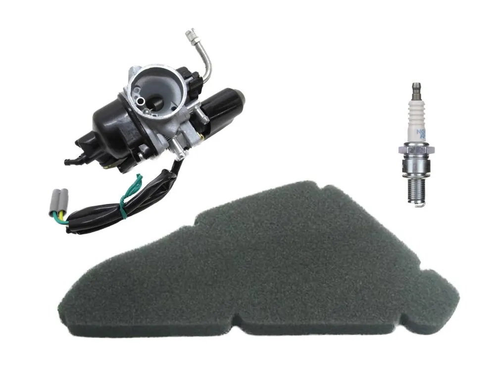 17,5mm Vergaser + Luftfilter + Zündkerze BR9ES Set für Piaggio NRG MC2 MC3 Sonderangebot