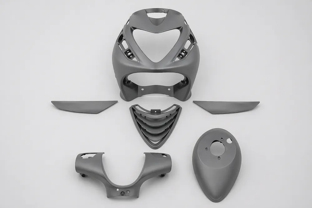Verkleidungsset 6-teilig Grau Matt für Piaggio Zip 50 125 2000 Markenware