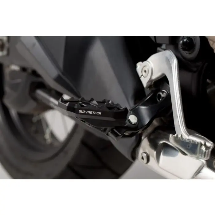 Neu SW-Motech Fußrastenverbreiterung Schwarz passt für Honda CRF 1000L/Adv Sports, passt für Honda CRF1100L AS