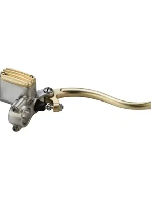 Sonderaktion KustomTech Handbremszylinder 12mm DeLuxe Messing satiniert für Harley-Davidson