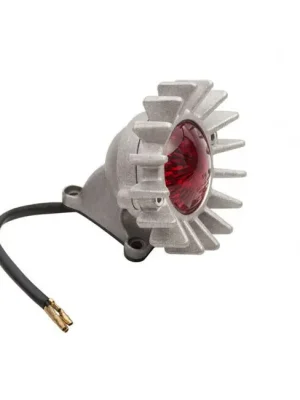 Super-Preis Motone Rücklicht Big Fin mit Halter, gussrau, LED, für Harley-Davidson mit TÜV!