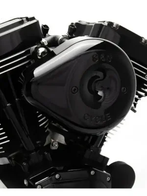 S&S Stealth Luftfilter Teardrop Schwarz f. Harley-Davidson mit E-Gas 08-17 Heißes Angebot