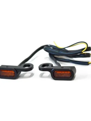 Abverkauf Lenker Blinker Schwarz LED orange f. Harley-Davidson m. hydr. Kupplung 06-17 TÜV
