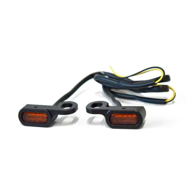 Abverkauf Lenker Blinker Schwarz LED orange f. Harley-Davidson m. hydr. Kupplung 06-17 TÜV