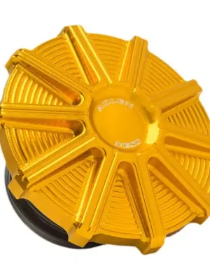 Arlen Ness Tankdeckel 10-Gauge, belüftet, Gold, f. Harley-Davidson 97-24 Super-Preis