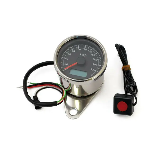 Stoker elektronischer Tacho, Chrom-Schwarz, 60mm, für Harley-Davidson Preiswert