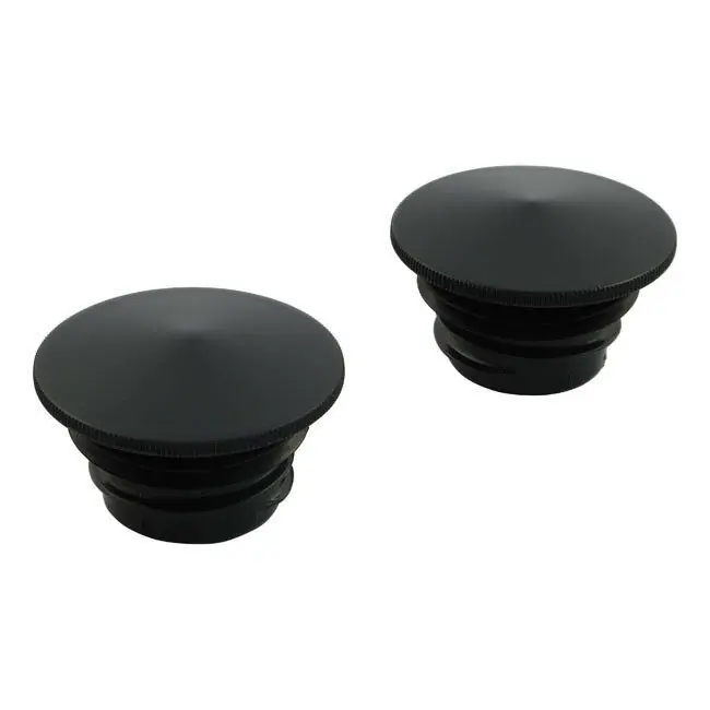 1 Paar Tankdeckel Aluminiuml pointed schwarz, f. Harley - Davidson 96 - heute Begrenztes Angebot