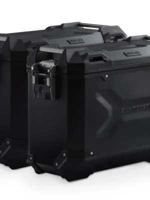 Neue Kollektion SW-Motech DUSC Hartschalenkoffer-System Schwarz. 41/33 l. Suzuki V-Strom 1050 (19-).