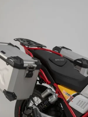 SW-Motech Adventure Set TRAX ADV Silbern. Moto Guzzi V85 TT (19-23). Begrenztes Angebot