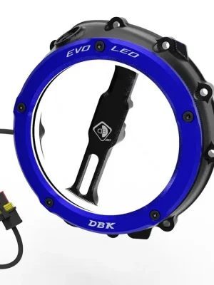 DBK Special Parts CCDVL12 - BMW BLACK-BLUE KLARER KUPPLUNGSDECKEL EVO LED passend für BMW S 1000 R / RR / XR & M 1000 R / RR / XR - Modelle Sonderangebot