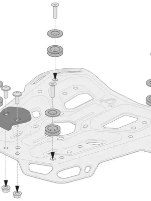 Must-Have SW-Motech Adapterkit für ADVENTURE-RACK Gepäckträger Für TRAX ADV/ION/EVO. Schwarz.