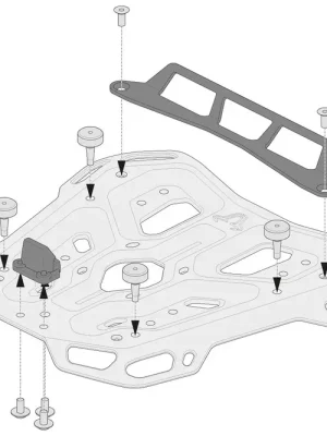 Preiswert SW-Motech Adapterkit für ADVENTURE-RACK Gepäckträger Für Givi/Kappa Monolock. Schwarz.
