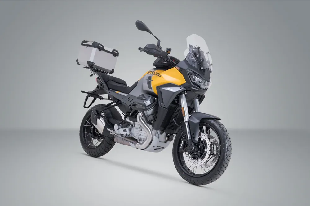 Preisreduziert SW-Motech TRAX ADV Topcase-System Silbern. Moto Guzzi Stelvio (23-).