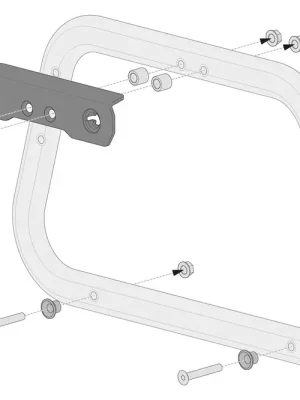 Preiswert SW-Motech Adapterkit für PRO/EVO Seitenträger Für Givi Trekker Dolomiti. Montage von 2 Koffern.