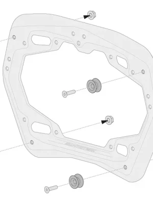 SW-Motech Adapterkit für PRO Seitenträger Für AERO ABS Seitenkoffer. Montage von 2 Koffern. Zertifiziert