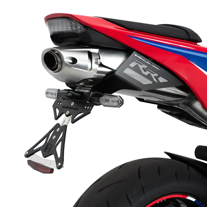 Super-Preis Barracuda Kennzeichenhalter Ohne Rückstrahler & Kennzeichenleuchte zur Verwendung mit originalen Blinkern passend für Honda CBR 600 RR - Modelle (2024)