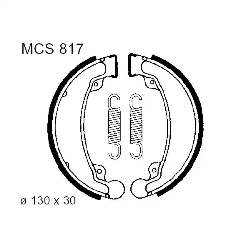 Bremsbacken mit Feder TRW MCS817 (1 Satz) Highlight