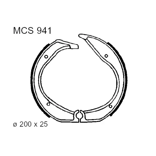 Bremsbacken ohne Feder TRW MCS941 (1 Satz) Schneller Versand