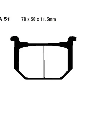 Garantierte Lieferung Bremsklotz Standard EBC FA051 (1 Satz)