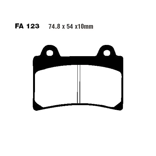 Bremsklotz Sinter HH EBC FA123HH (1 Satz) Rabatt