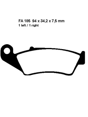 Sonderaktion Bremsklotz Standard EBC FA185TT (1 Satz)
