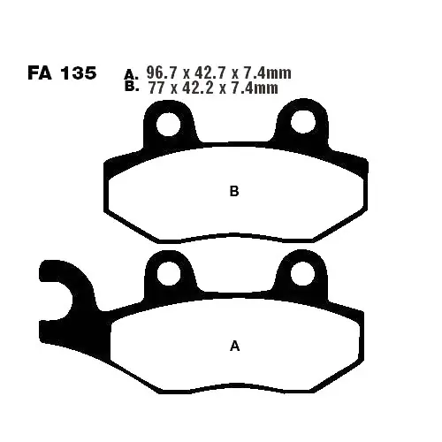 Sonderaktion Bremsklotz Sinter R EBC FA135R (1 Satz)
