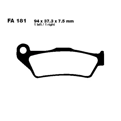 Bremsklotz Standard EBC FA181TT (1 Satz) Expressversand