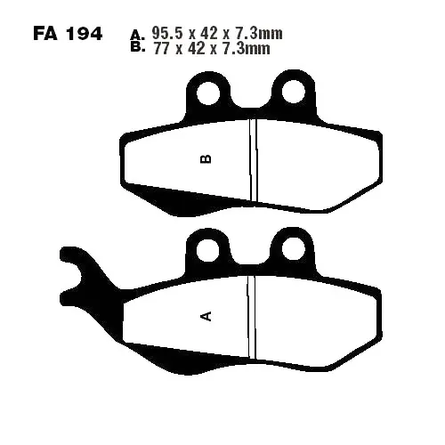 Bremsklotz Standard EBC FA194 (1 Satz) Schnäppchen