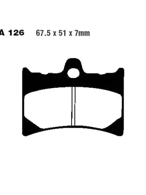 Bremsklotz Sinter HH EBC FA126HH (1 Satz) Top-Seller