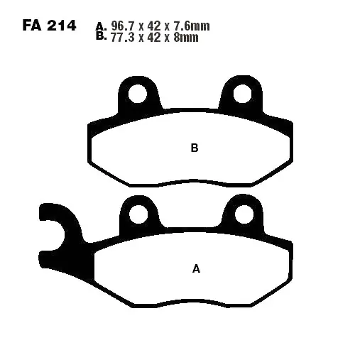 Wochenendangebot Bremsklotz Sinter HH EBC FA214HH (1 Satz)