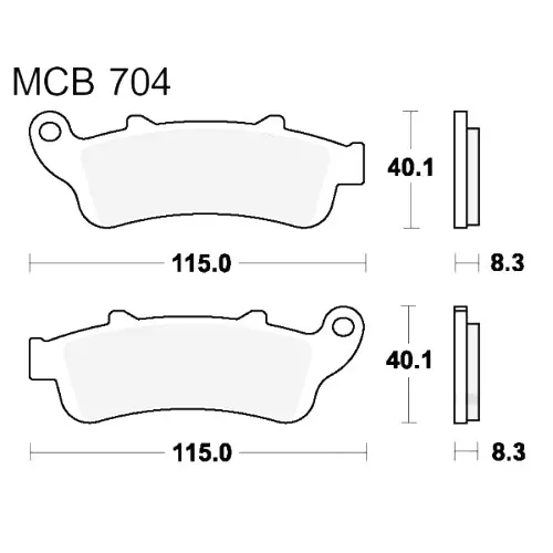 Bremsklotz Standard TRW MCB704 (1 Satz) Neu