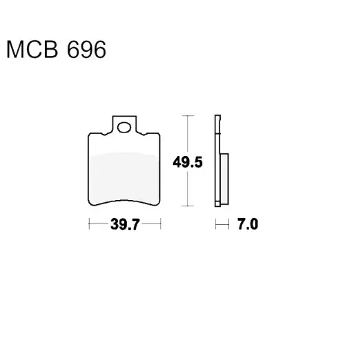 Letzte Chance Bremsklotz Sinter Scooter TRW MCB696SR (1 Satz)