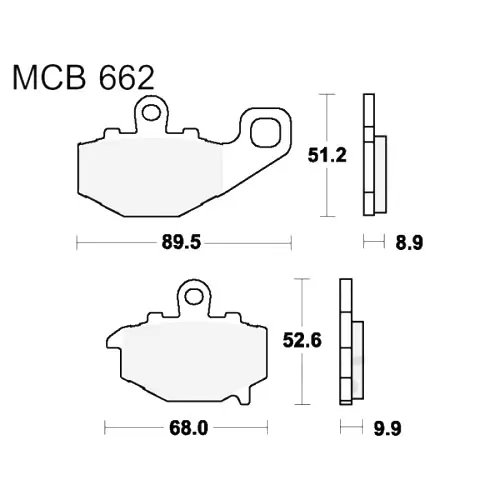 Bremsklotz Sinter hinten TRW MCB662SH (1 Satz) Zertifiziert