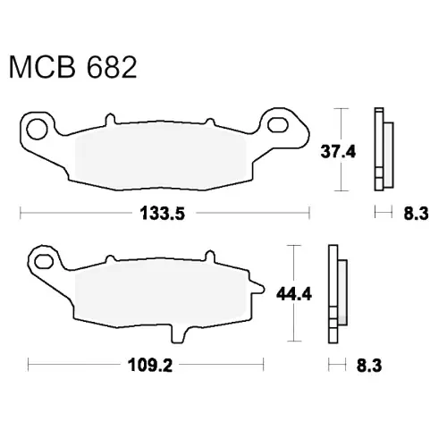 Bremsklotz Sinter vorne TRW MCB682SV (1 Satz) Top-Angebot