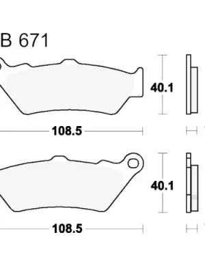 Neue Ware Bremsklotz Sinter vorne TRW MCB671SV (1 Satz)