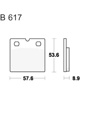 Begrenztes Angebot Bremsklotz Sinter vorne TRW MCB617SV (1 Satz)