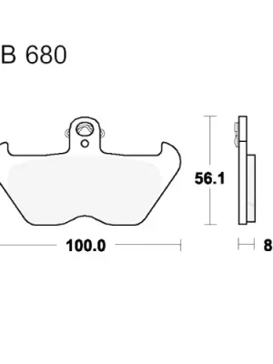 Abverkauf Bremsklotz Sinter vorne TRW MCB680SV (1 Satz)