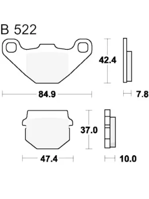 Nur Heute Bremsklotz Standard TRW MCB522 (1 Satz)