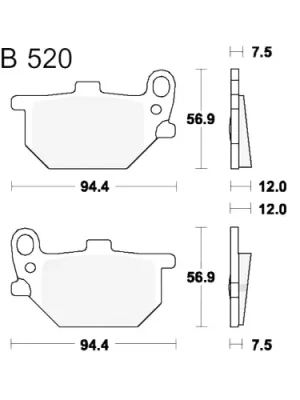 Bestseller Bremsklotz Standard TRW MCB520 (1 Satz)