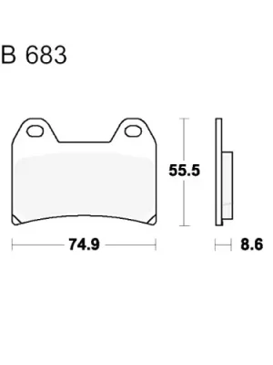 Preisknaller Bremsklotz Sinter vorne TRW MCB683SV (1 Satz)