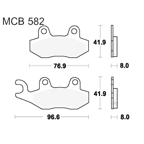 Bremsklotz Standard TRW MCB582 (1 Satz) Sale